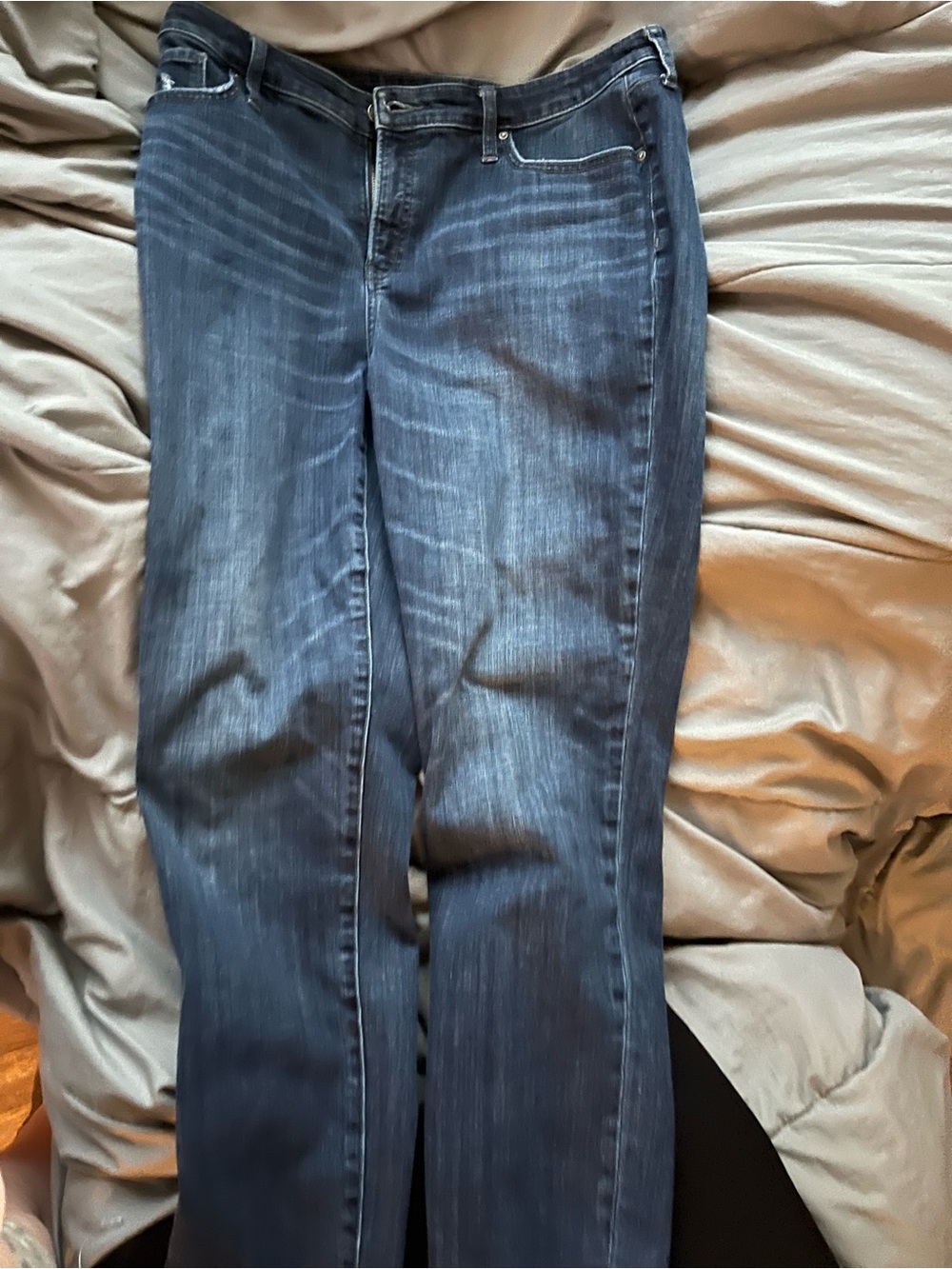 Chico's Boot-Cut Jeans in Dark Blue Wash